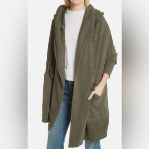 Open sweatshirt with hood and tie around the waist from Free People